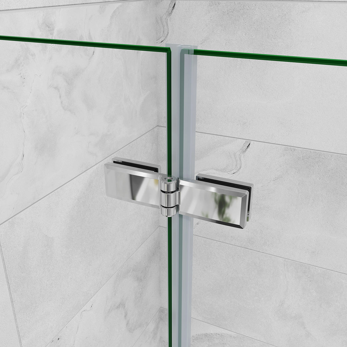 Nischentür Dusche Duschabtrennung 80 cm Höhe 195cm NANO Glas Drehtür