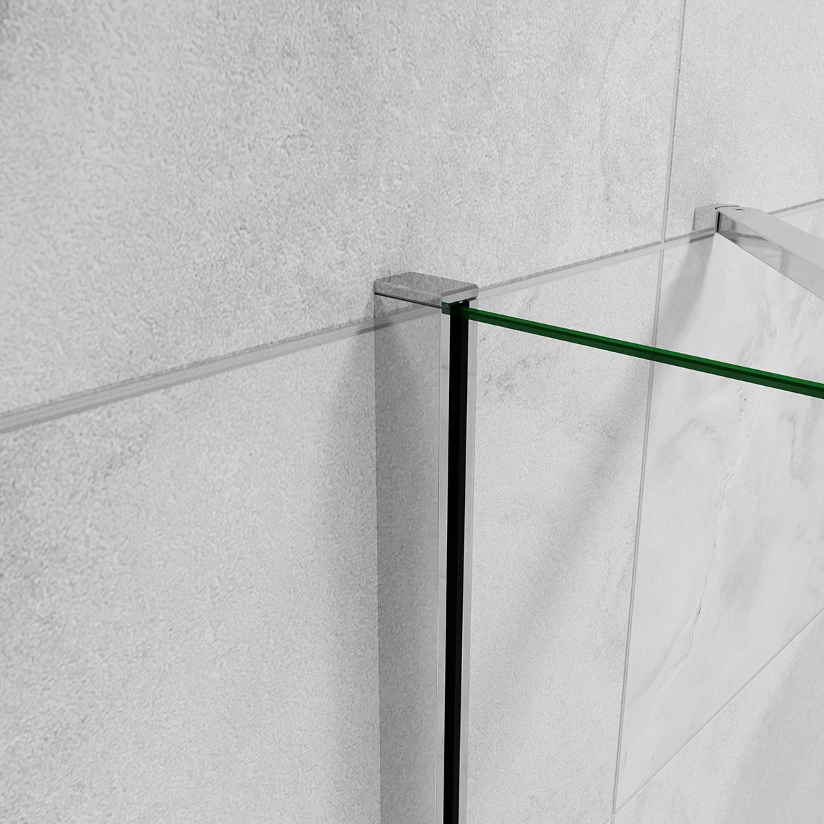 Nischentür Dusche Duschabtrennung 90 cm Höhe 185cm NANO Glas Drehtür