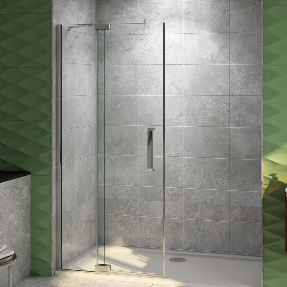 Walk In Drehtür 8 mm NANO Glas 96 cm Chrom Duschabtrennung H.195 cm