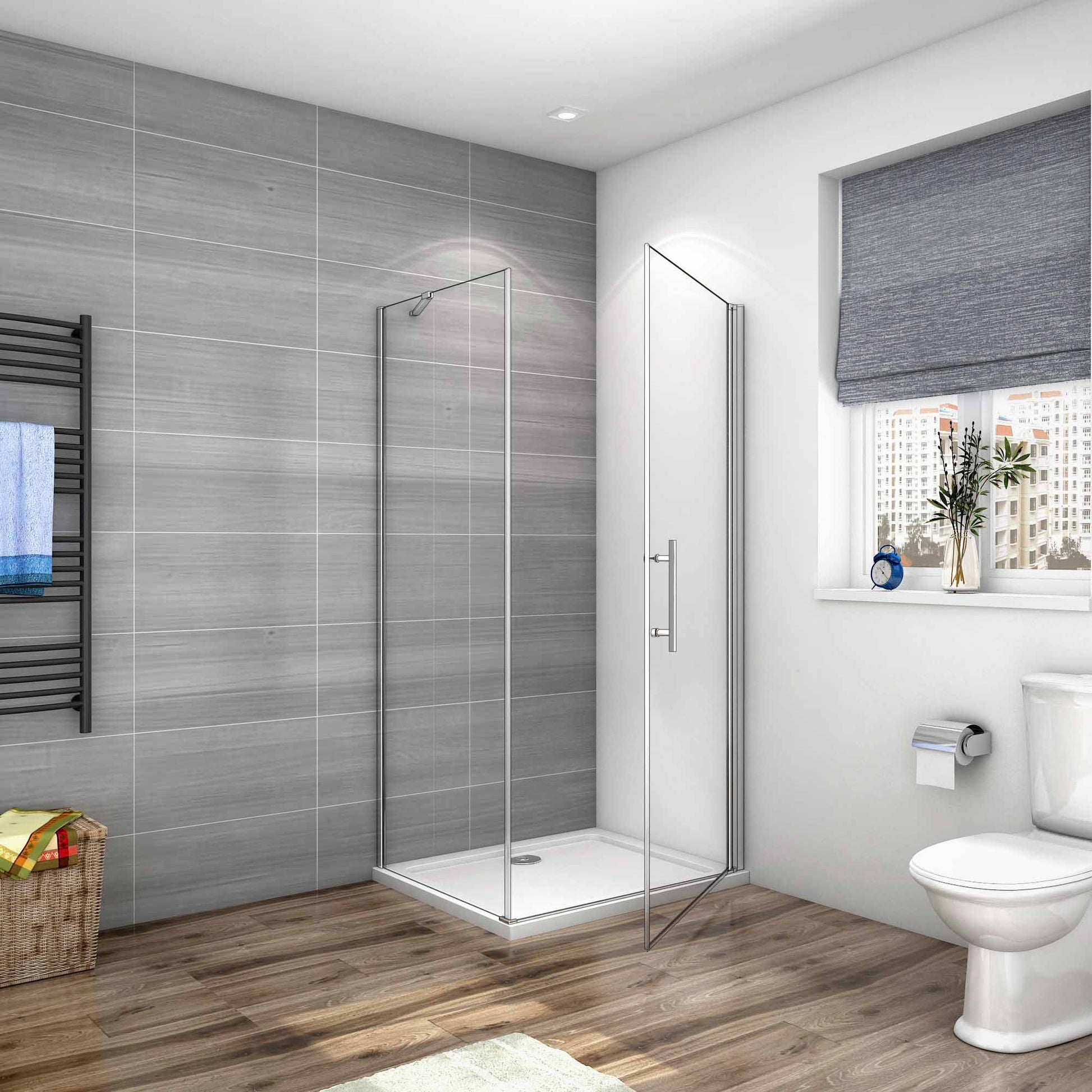 duschtür nischentür schwingtür klarglas duschabtrennung dusche 6mm