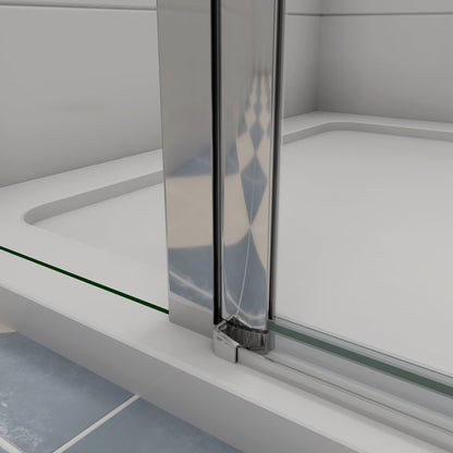 Walk In Drehtür 96 cm H.195 cm Chrom Duschabtrennung 6 mm NANO Glas