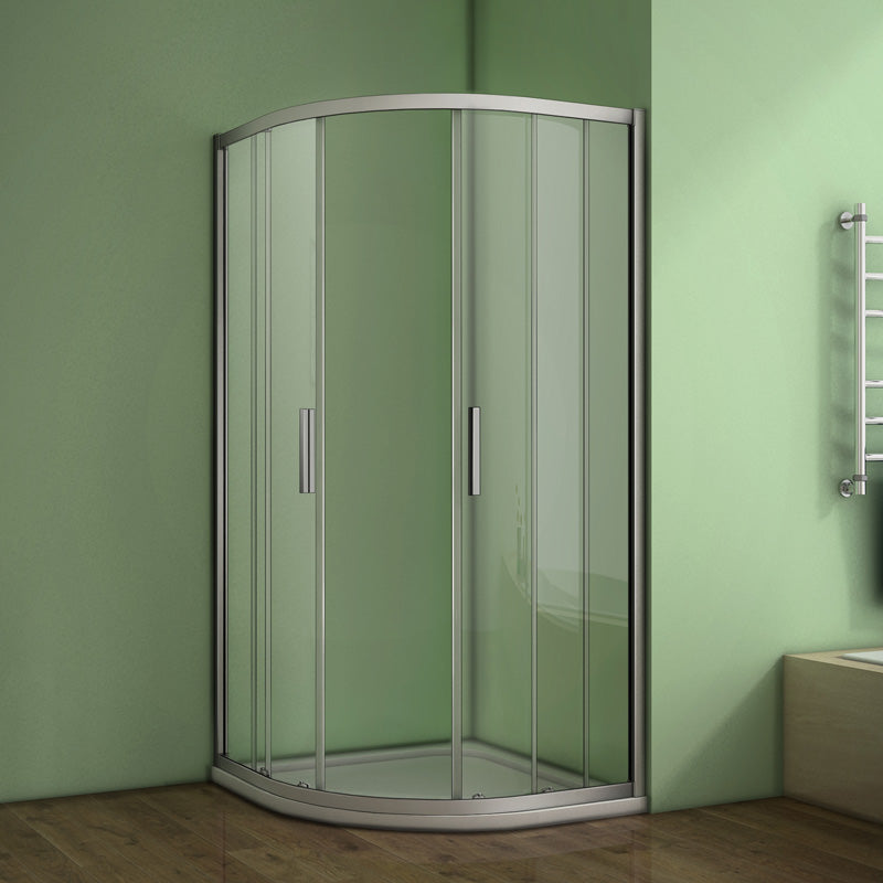 Duschkabine Runddusche Schiebetür eckeinstieg Duschabtrennung H.185cm - 80x80 cm