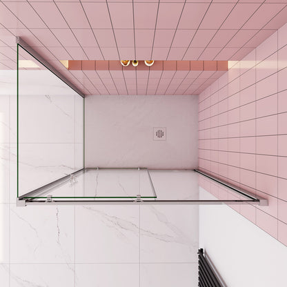 Duschtür+Seitenwand Duschkabine 110x70 cm Höhe 190 cm Schiebetür Dusche Duschabtrennung