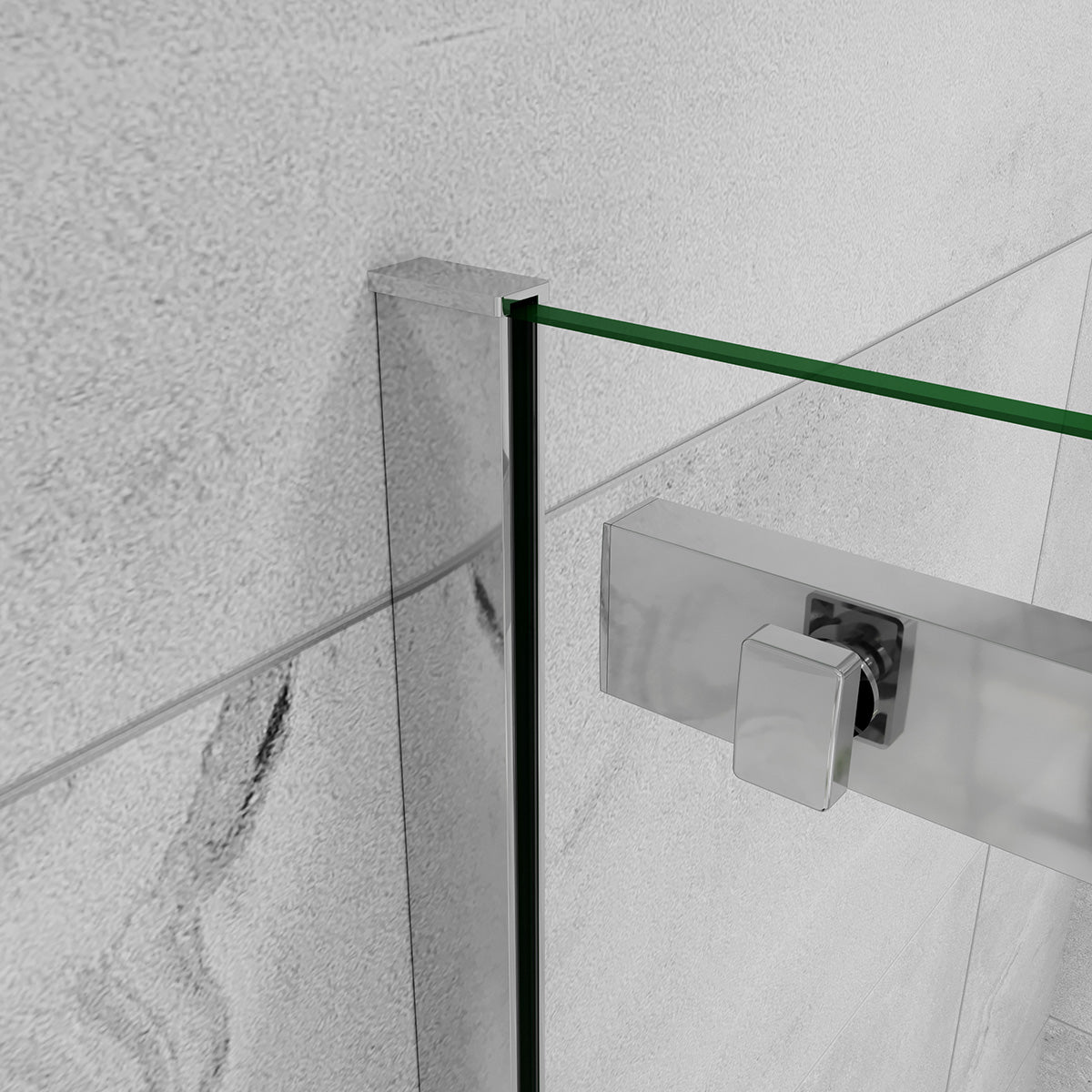 Nischentür Dusche Duschabtrennung 160 cm Glasstärke 8mm Schiebetür