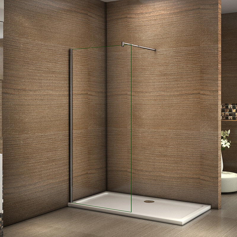 Duschwand Walk-in Dusche Duschabtrennung Seitenwand 6mm Nano Glas mit Stabilisator - L.86 x H.185 cm