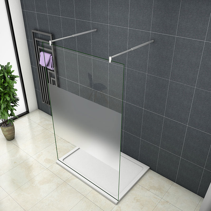 Duschabtrennung Walk-In Duschwand Dusche 8/10 mm Glas H.200cm - L.67.7 cm / 8mm