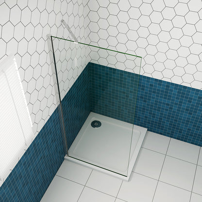 Walk in Dusche Duschwände Duschwand Duschabtrennung NANO Klares Sicherheitsglass 8mm Glas 110 x H.200 cm