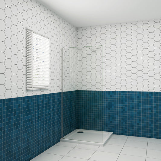 Walk in Dusche Duschwände Duschwand Duschabtrennung NANO Klares Sicherheitsglass 8mm Glas 160 x H.200 cm