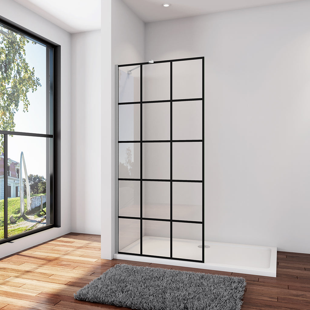 Walk In Duschtrennwand 80 x H.200 cm 8mm NANO Glas Aluminium Duschhaus