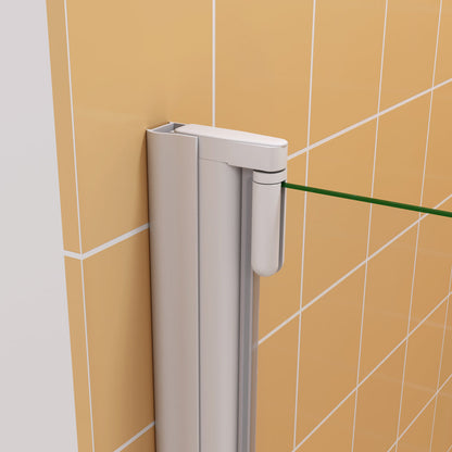 Badewannenaufsatz 80 cm H.140 cm Matt Grauweiß Duschwand für Badewanne 4 mm Glas