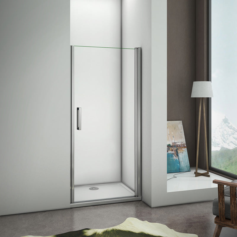 Drehtür glas dusche Nischentür Duschabtrennung Klarglas 6mm NANO ESG Sicherheitsglas H.195cm - L.100 cm / Eckeinstieg + L.100 cm