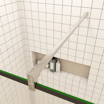 Duschkabine Walk in Duschwand+Stabilisierungsstange Dusche 8mm NANO Glas H. 200 cm