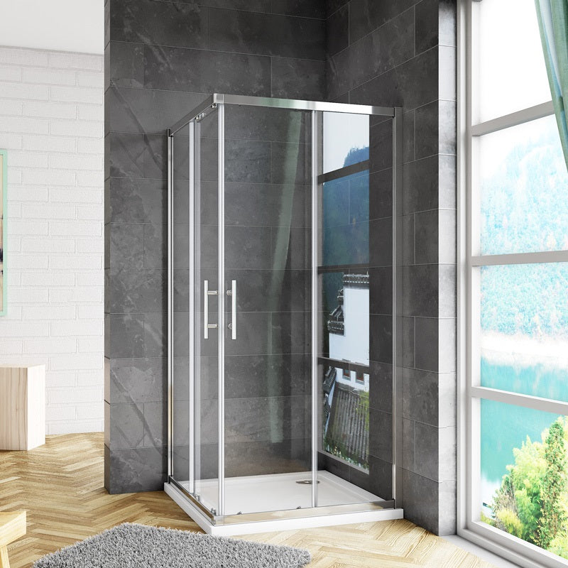 Duschkabine 90x90 80x80 cm Glas duschtür Eckeinstieg
