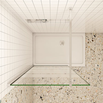 Duschabtrennung Walk-In Nano Echtglas H.190 cm 6mm NANO Glas Dusche