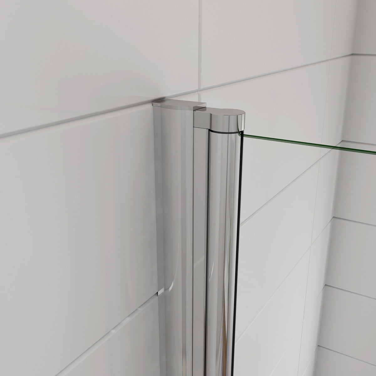 Duschabtrennung Nischentür 100 cm Höhe 195 cm Glas Drehfalttür Dusche