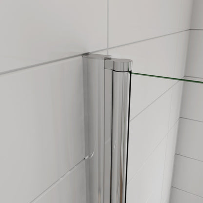 Nischentür 90 cm Höhe 195 cm Glas Drehfalttür Dusche Duschabtrennung