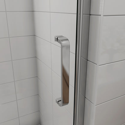 Nischentür Dusche Duschabtrennung 80 cm Höhe 195 cm 8mm NANO Glas Drehtür