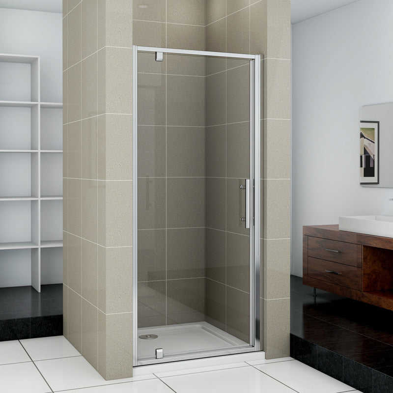 Duschtür glas Drehtür Duschkabine Glastür dusche H.185cm ESG Sicherheitsglas - L.76 cm
