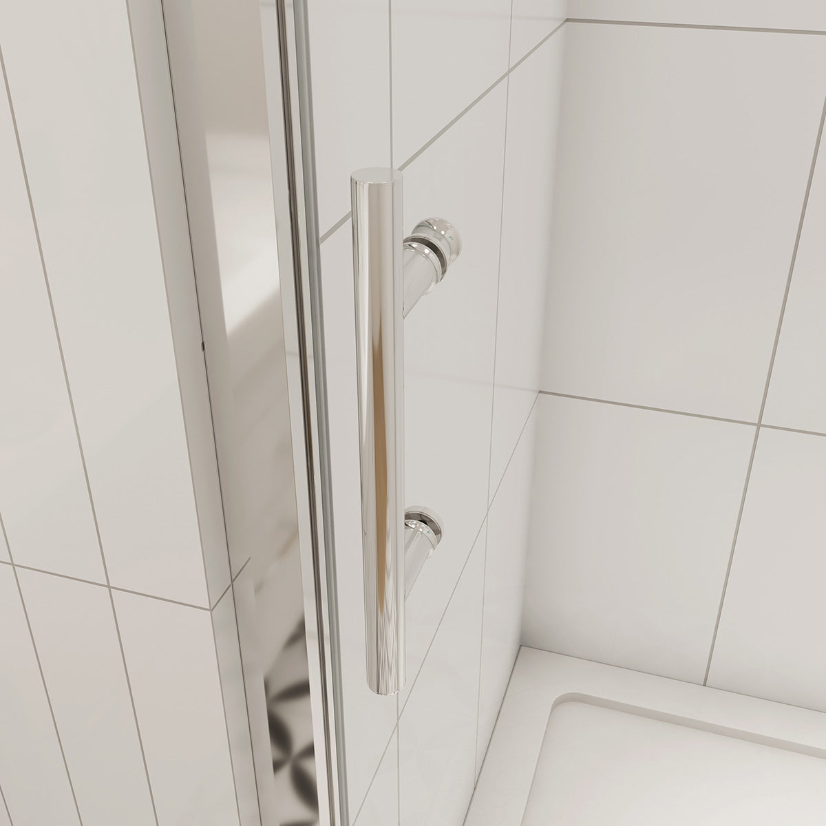 U-Form Dusche Duschabtrennung 120x70 cm Höhe 190 cm Schiebetür Seitenwand Duschkabine