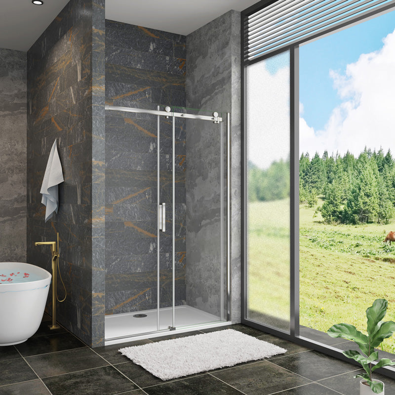 Duschabtrennung dusche Schiebetür Nischentür H.195cm 8mm NANO Glas - L.100 cm