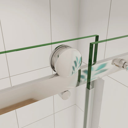 Duschtür+Seitenwand Dusche Duschabtrennung 105x80 cm Glasstärke 6mm Schiebetür Duschkabine