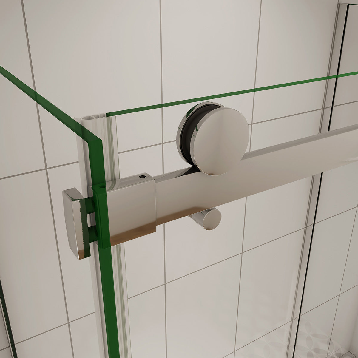 Duschabtrennung Duschkabine U-Form Schiebetür Seitenwand Dusche 155x90 cm Glasstärke 8mm