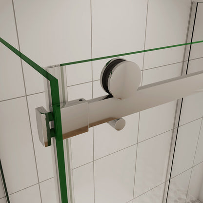 Duschtür+Seitenwand Duschkabine Dusche 140x90 cm Glasstärke 8mm Schiebetür Duschabtrennung