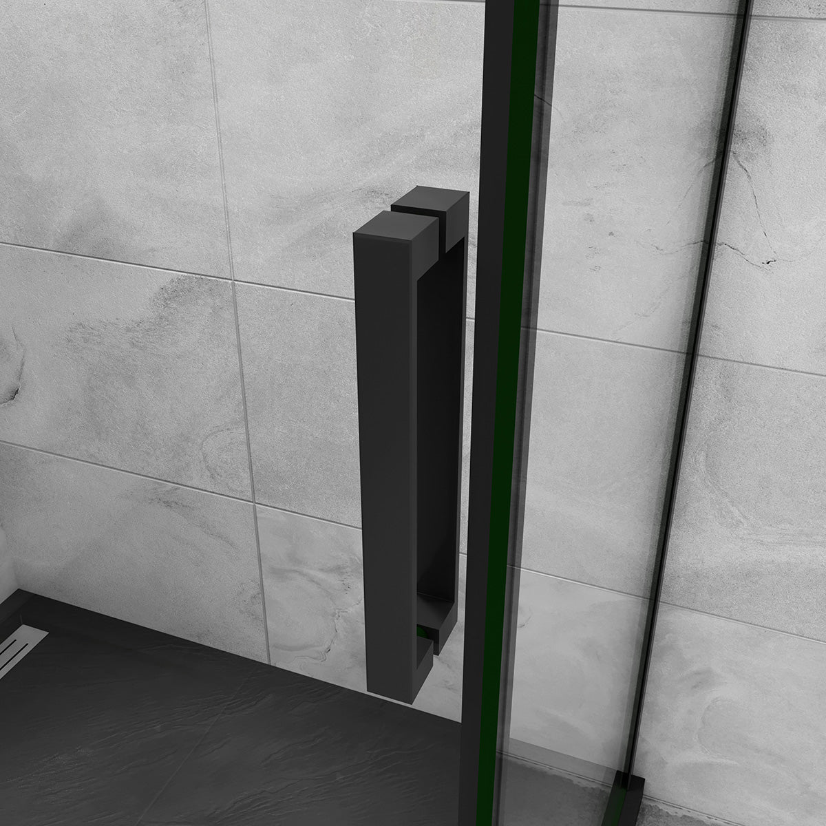 Duschabtrennung Duschkabine Duschtür+Seitenwand Schiebetür Dusche 100x80 cm Höhe 200cm