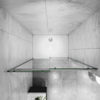 Nischentür Dusche Duschabtrennung 130 cm Glasstärke 6mm Schiebetür