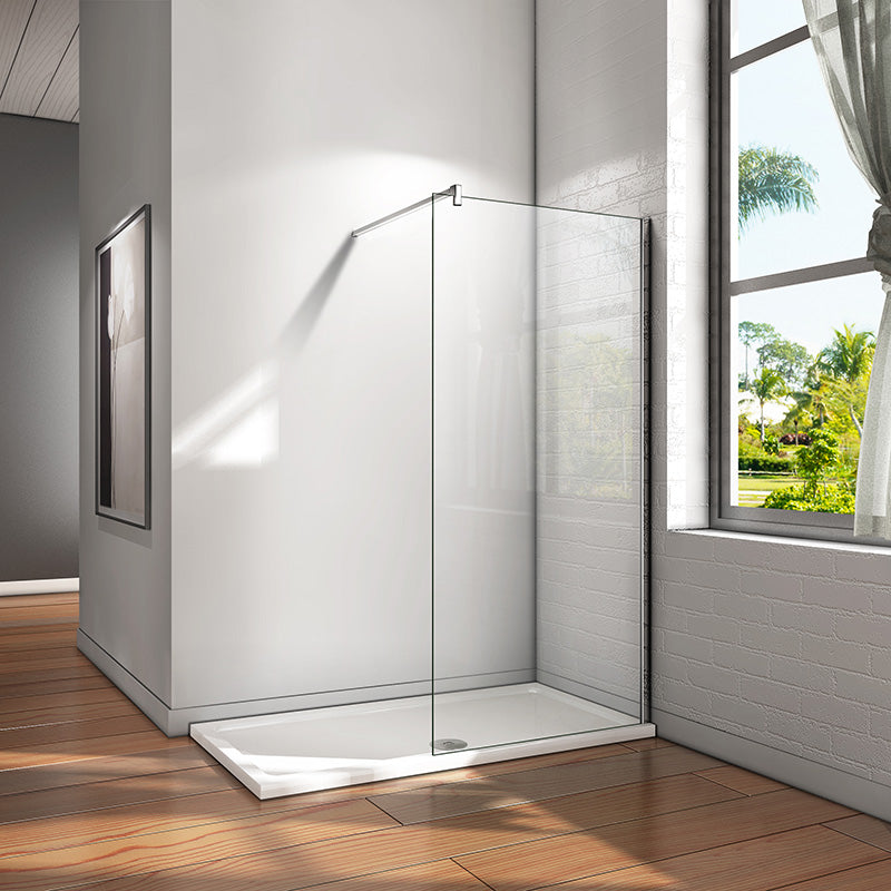 Walk in Dusche Duschwand H.200cm Duschtrennwand Duschabtrennung 8mm/10 mm NANO Glas - 160 cm / 10mm & 140 cm
